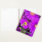 Paarse Aster Flower Planner - Gepersonaliseerd (Display)