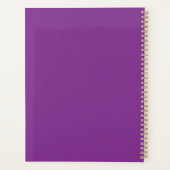 Paarse Aster Flower Planner - Gepersonaliseerd (Achterkant)