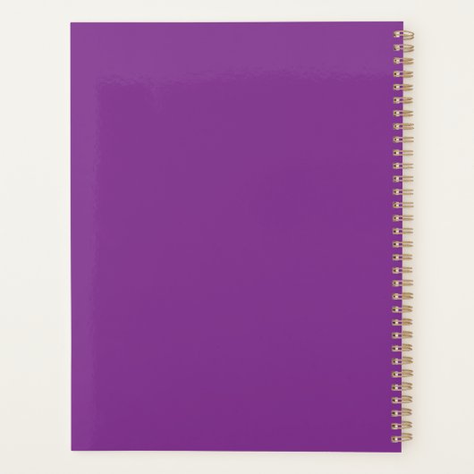 Paarse Aster Flower Planner - Gepersonaliseerd (Achterkant)