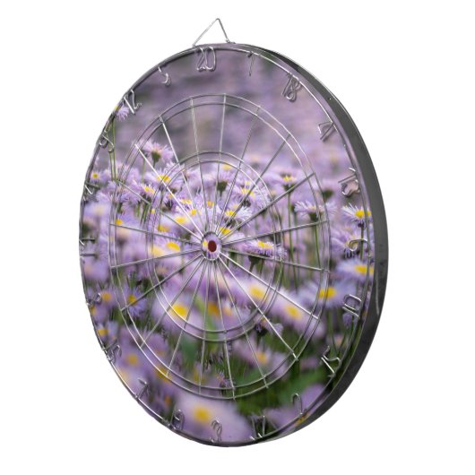 Paarse Aster Flowers Dartbord (Voorkant Rechts)