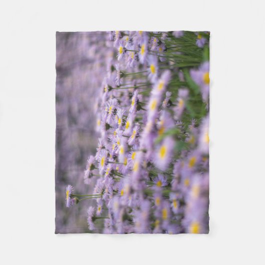 Paarse Aster Flowers Fleece Deken (Voorkant)