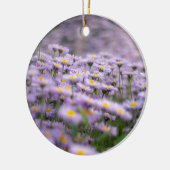 Paarse Aster Flowers Keramisch Ornament (Links)