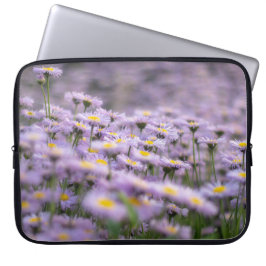 Paarse Aster Flowers Laptop Sleeve