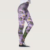 Paarse Aster Flowers Leggings (Rechts)