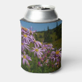 Paarse Aster Flowers op Mount Rainier Blikjeskoeler (Blikje Achterkant)