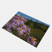 Paarse Aster Flowers op Mount Rainier Deurmat (Schuin)