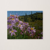 Paarse Aster Flowers op Mount Rainier Legpuzzel (Horizontaal)
