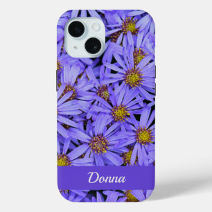 Paarse Aster Flowers op RHS Garden Wisley iPhone 15 Case
