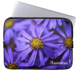 Paarse Aster Flowers op RHS Garden Wisley Laptop Sleeve