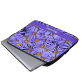Paarse Aster Flowers op RHS Garden Wisley Laptop Sleeve (Voorkant onderkant)