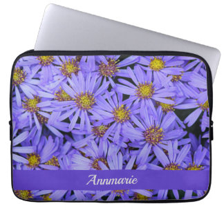 Paarse Aster Flowers op RHS Garden Wisley Laptop Sleeve