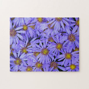 Paarse Aster Flowers op RHS Garden Wisley Legpuzzel