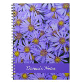 Paarse Aster Flowers op RHS Garden Wisley Notitieboek (Voorkant)