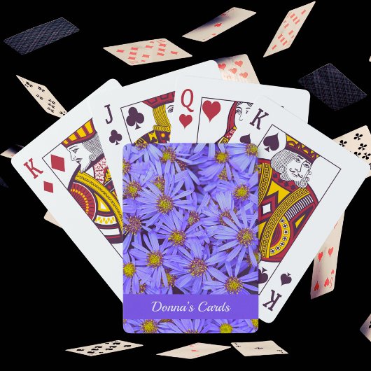 Paarse Aster Flowers op RHS Garden Wisley Pokerkaarten