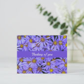 Paarse aster Flowers op RHS Garden Wisley Thinking Briefkaart (Staand voorkant)