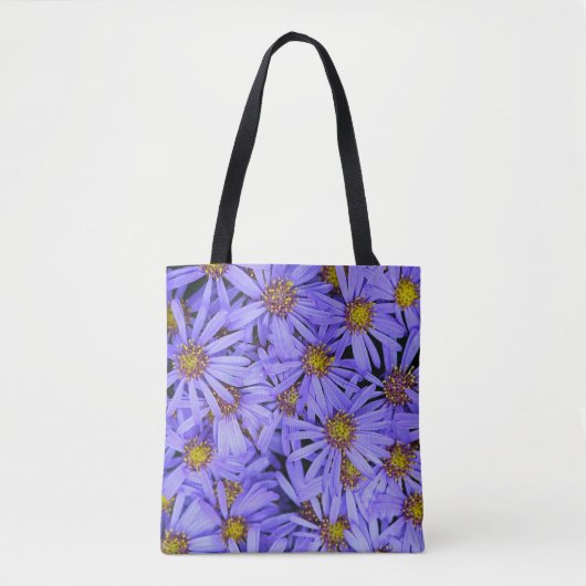 Paarse Aster Flowers op RHS Garden Wisley Tote Bag (Voorkant)