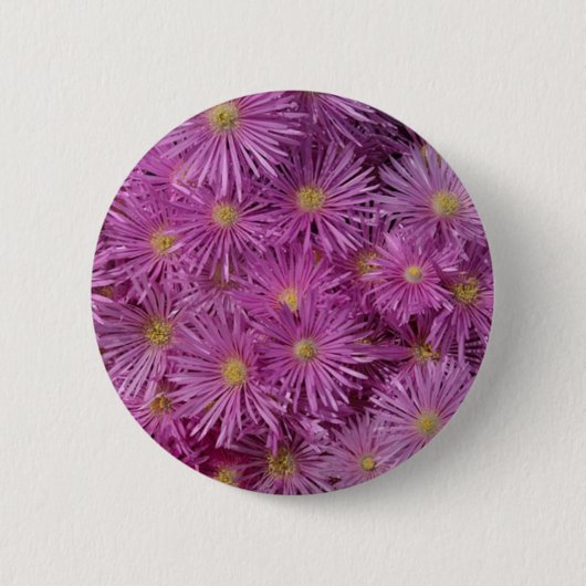 Paarse Aster Flowers Ronde Button 5,7 Cm (Voorkant)