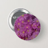 Paarse Aster Flowers Ronde Button 5,7 Cm (Voorkant /achterkant)