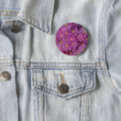 Paarse Aster Flowers Ronde Button 5,7 Cm (In situ)