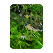 Paarse Aster onder verbrande bomen Abstract Magneet (Verticaal)