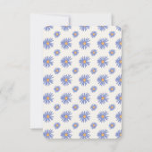Paarse Aster Persoonlijke Platte Bedankkaart (Achterkant)