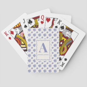 Paarse Aster Wilde Bloem Bloemige Persoonlijke Pokerkaarten
