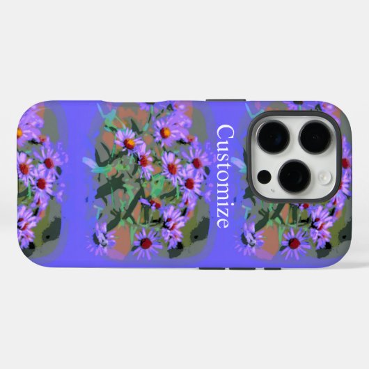 paarse asters Case-Mate iPhone case (Achterkant (horizontaal))