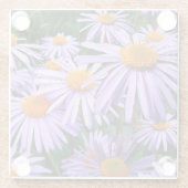  Paarse Asters Glazen Onderzetter (Achterkant)
