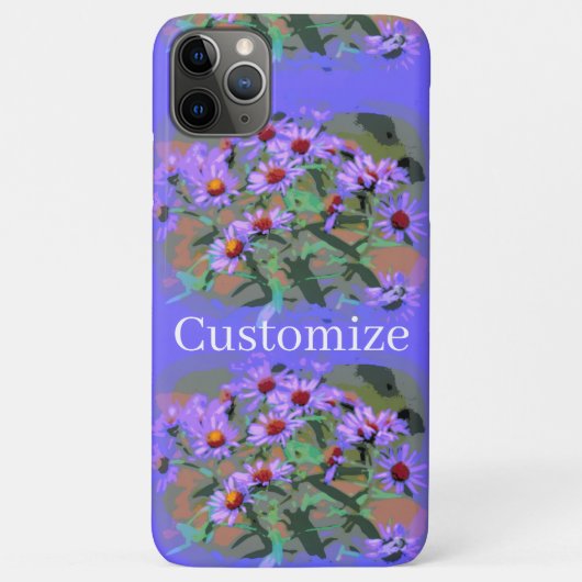 paarse asters iphone hoesje (Achterkant)