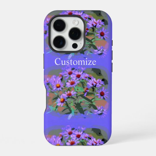 paarse asters iphone hoesje iPhone 16 pro hoesje (Achterkant)