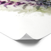 Paarse Astilbe Flower Art Print Poster (Hoek)