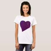 Paarse Astrale Hart Flowy Crop Top (Voorkant volledig)