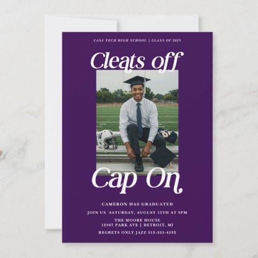 Paarse atleet Afstuderen wist Pet op Kaart (Voorkant)