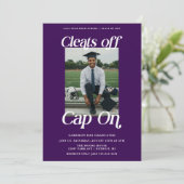 Paarse atleet Afstuderen wist Pet op Kaart (Staand voorkant)