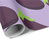 Paarse Aubergine Eetpatroon Cadeaupapier (Rol Hoek)