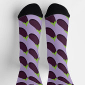 Paarse Aubergine Eetpatroon Sokken (Top)