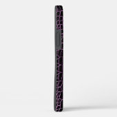 Paarse aubergine faux krokodillenleer Case-Mate iPhone case (Achterkant / Rechts)