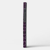 Paarse aubergine faux krokodillenleer Case-Mate iPhone case (Achterkant / Links)