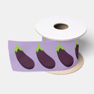 Paarse Aubergine Groenten Feest Satijnen Lint