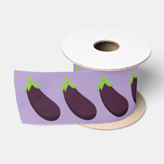 Paarse Aubergine Groenten Feest Satijnen Lint