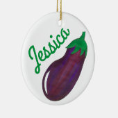 Paarse auberginegroenten keramisch ornament (Rechts)