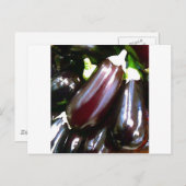 Paarse Aubergines Briefkaart (Voorkant / Achterkant)