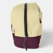 Paarse aubergines op crèmekleur toilettasje (Rechts)