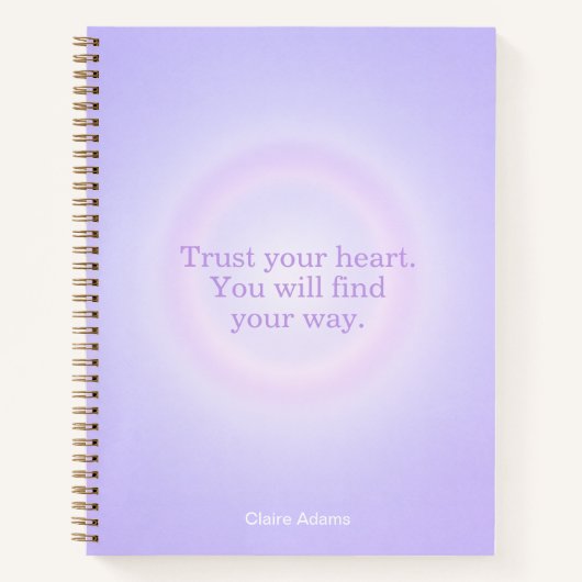 Paarse Aura Bericht Notebook Notitieboek (Voorkant)