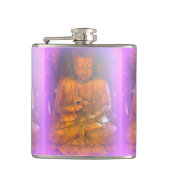 paarse Aura Boeddha heupkolf Heupfles (Voorkant)