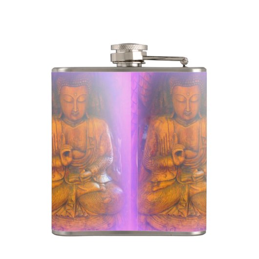 paarse Aura Boeddha heupkolf Heupfles (Achterkant)