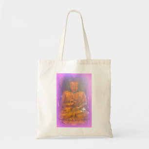 paarse aura buddha canvas tas