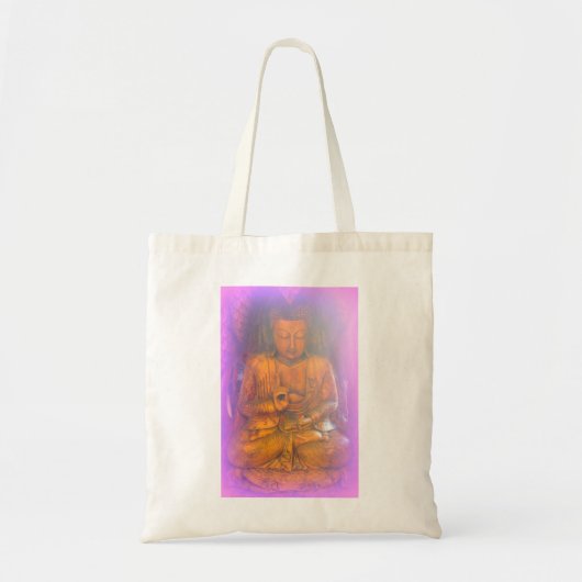 paarse aura buddha canvas tas (Voorkant)