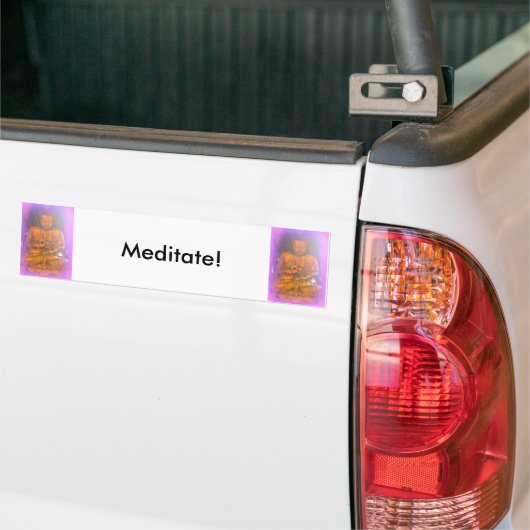 paarse aura buddha mediteert bumpersticker (Op Truck)