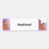 paarse aura buddha mediteert bumpersticker (Voorkant)